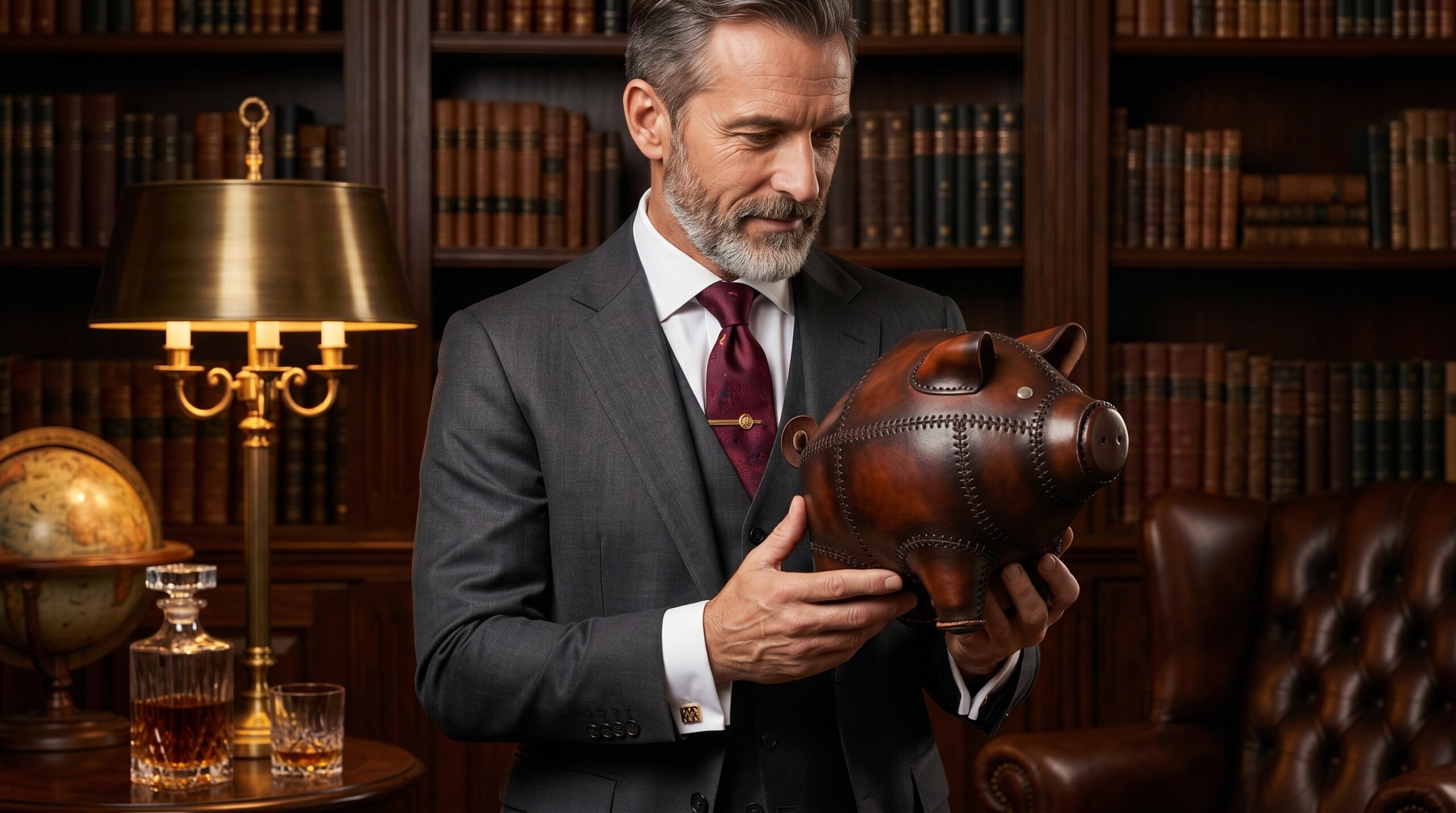 Piggy Bank – Ống Heo Da Thật - Ảnh 6